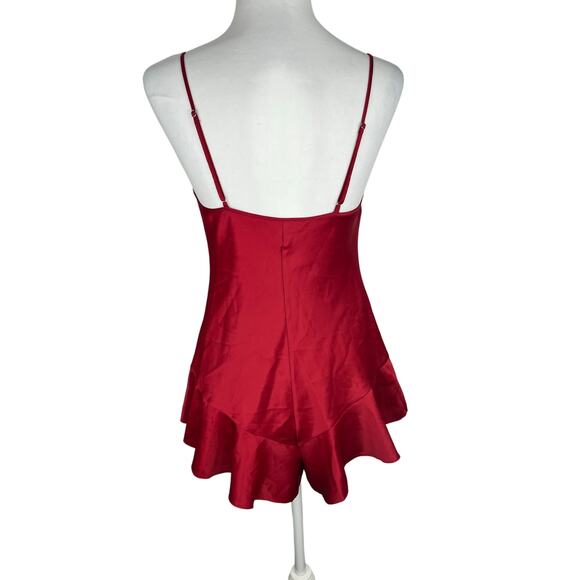 Victoria's Secret Sexy Satin Ruffle Skirted Romper Teddy - Picture 3 of 6